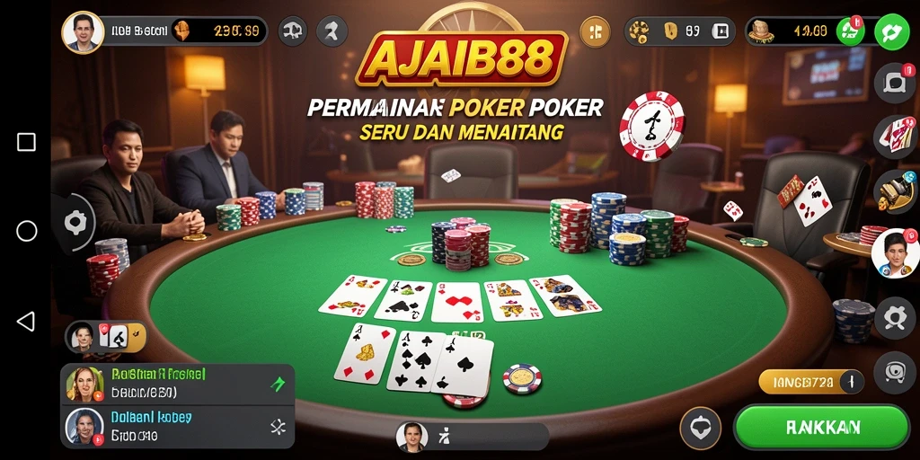 Screenshot AJAIB88 menunjukkan pengalaman bermain poker yang mendebarkan.