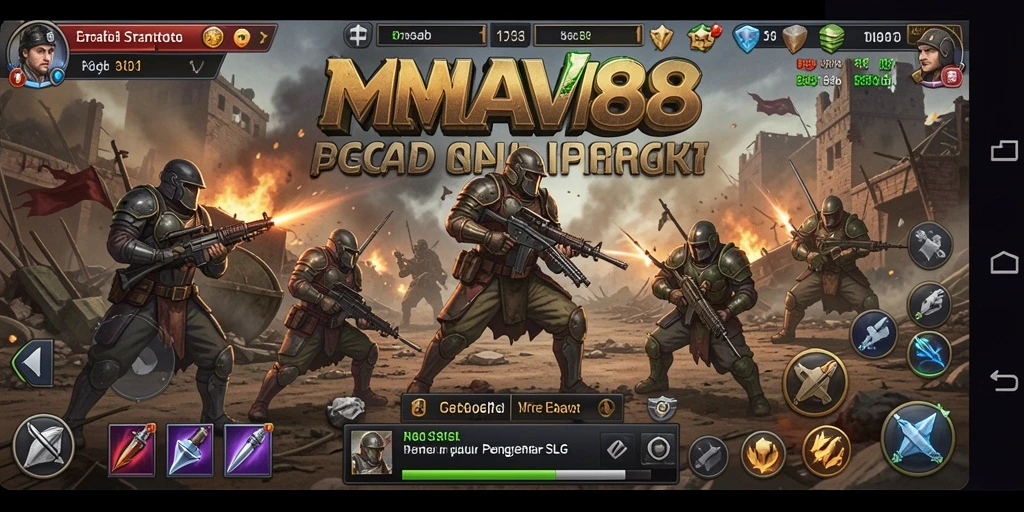 Tampilan epik dari pertempuran dalam game SLG.