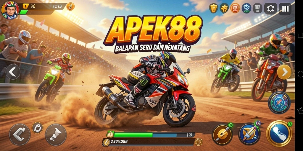 Gameplay balap yang mendebarkan di APEK88.
