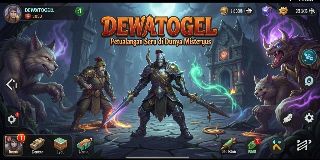 Screenshot DEWATOGEL menunjukkan karakter menjelajahi dunia penuh misteri.