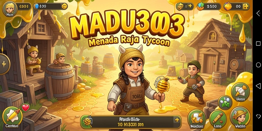 Gameplay menarik dalam MADU303 menunjukkan pengelolaan farm madu.
