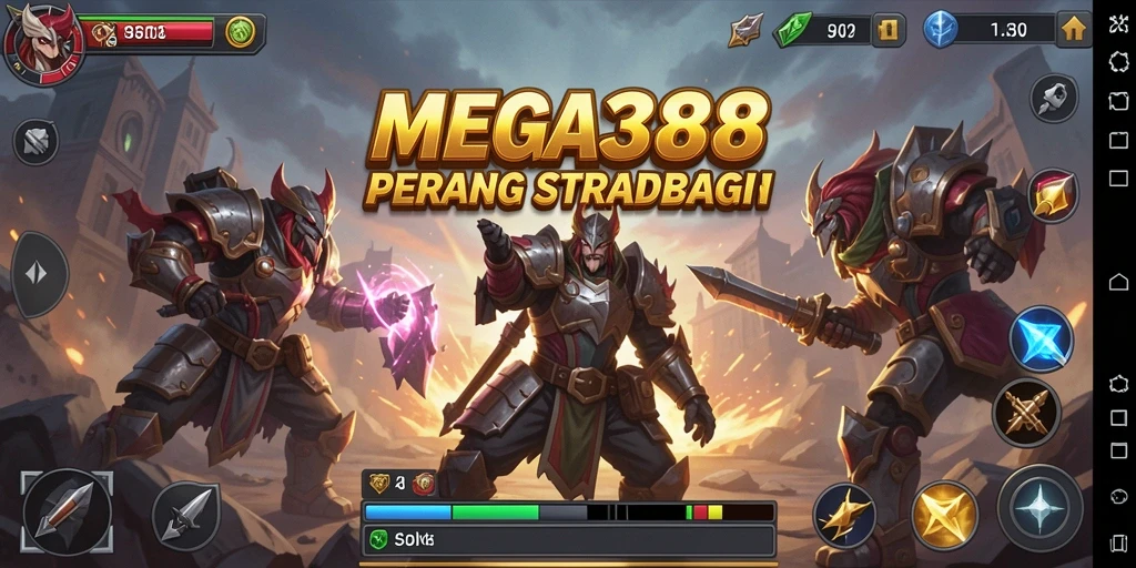 Tangkapan layar MEGA388 menampilkan aksi pertempuran yang mendebarkan.