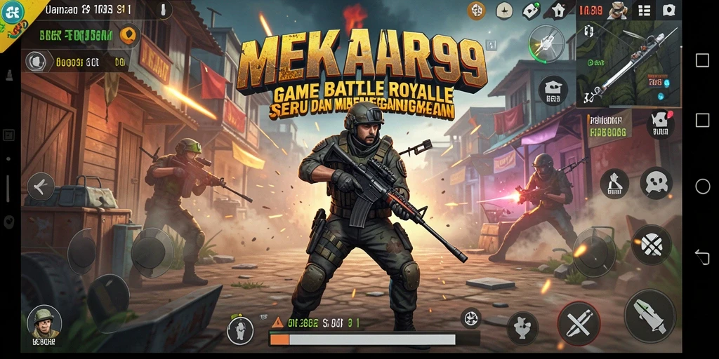 Gameplay seru dan menegangkan di MEKAR99 Battle Royale.