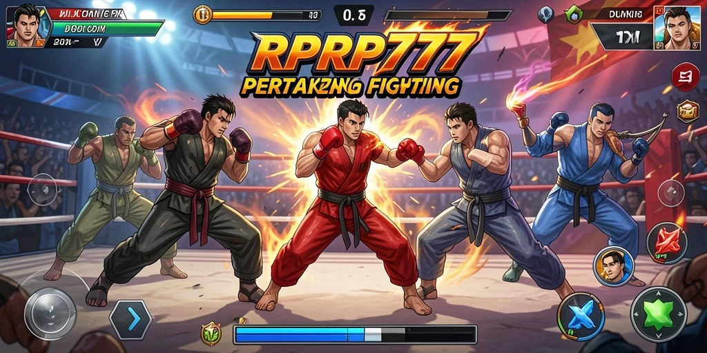 Gameplay RPRP777 menampilkan pertarungan mendebarkan dengan karakter unik.
