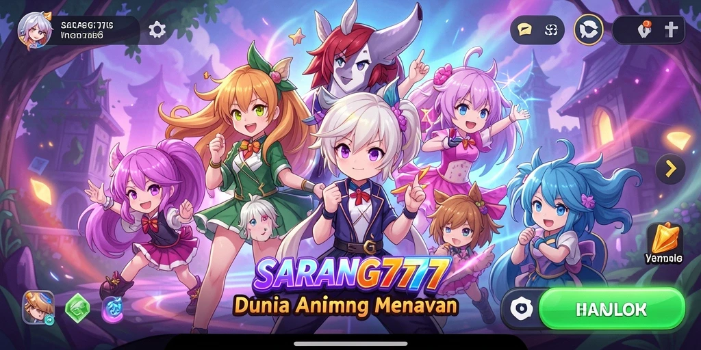 Gameplay menarik SARANG777 dengan karakter anime ikonik.