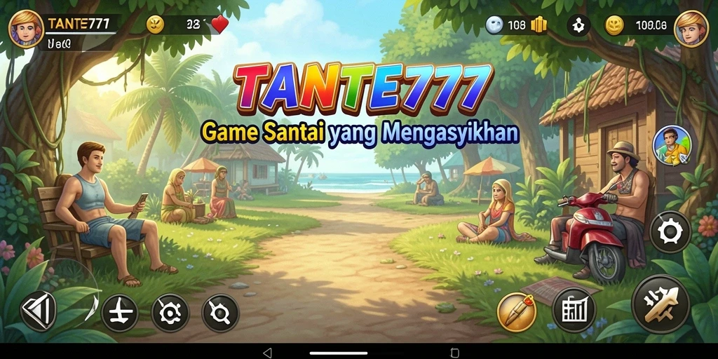 Tampilan gameplay yang menarik dan penuh warna dalam TANTE777.