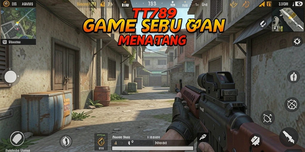 Screenshot permainan TT789 menampilkan aksi FPS yang intens.