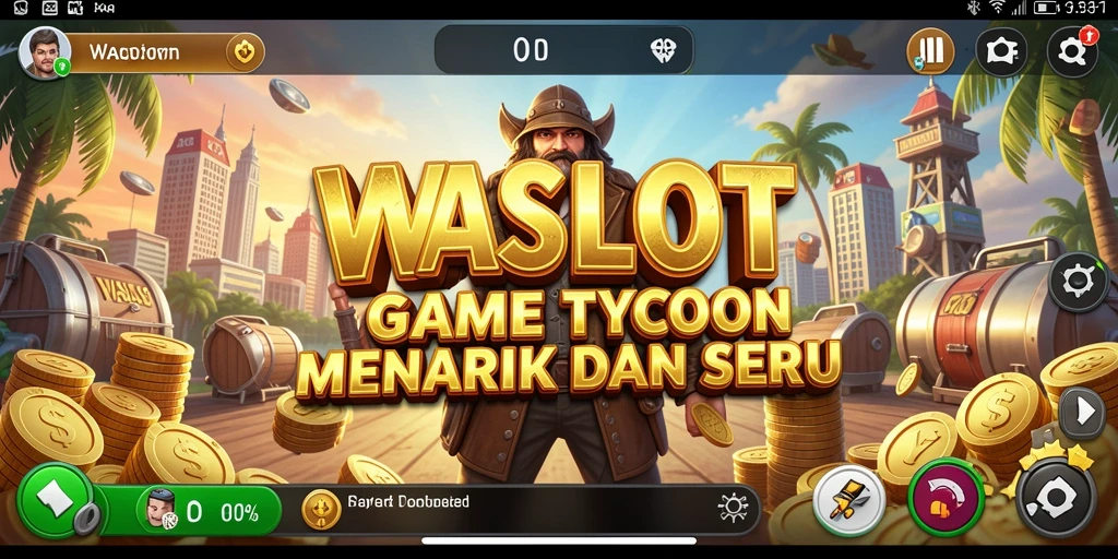Tampilan utama gameplay WASLOT dengan elemen Tycoon yang menarik.